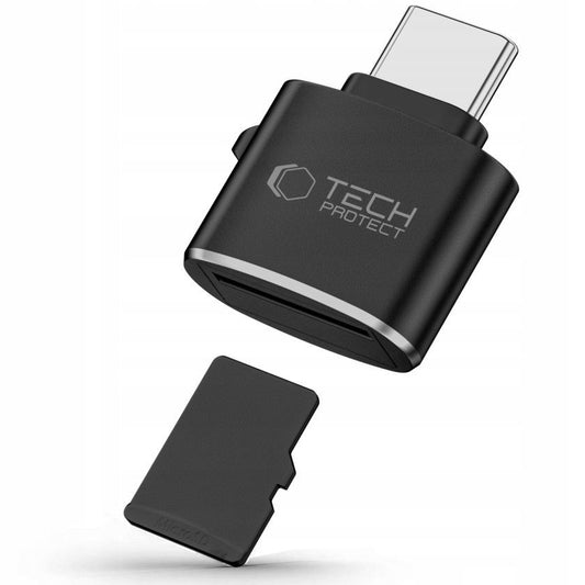 USB-C Tech-Protect Ultraboost Card Reader, microSD, Black
