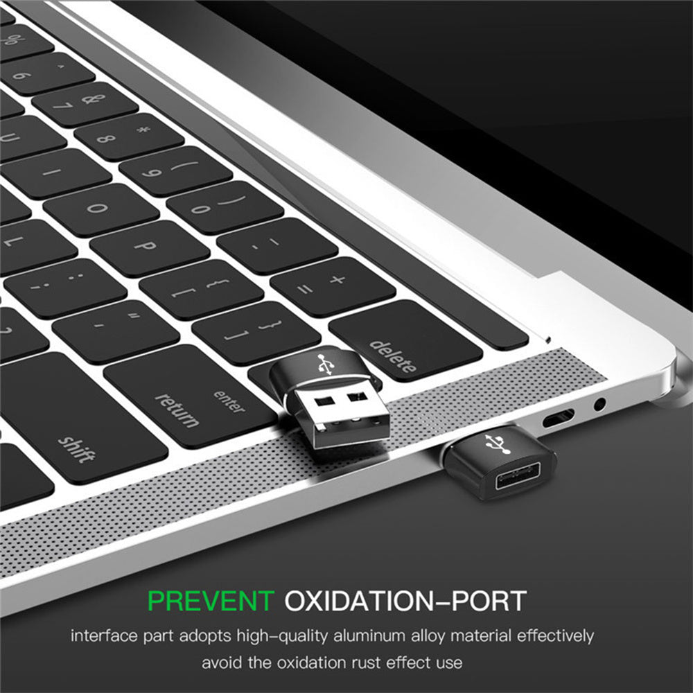 USB-C to USB-A Data and Charging Adapter Techsuit, Black