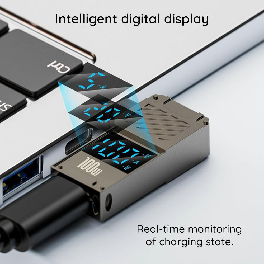 Techsuit LaptopPlugX A22 Charging Adapter, DC - USB-C, Gray