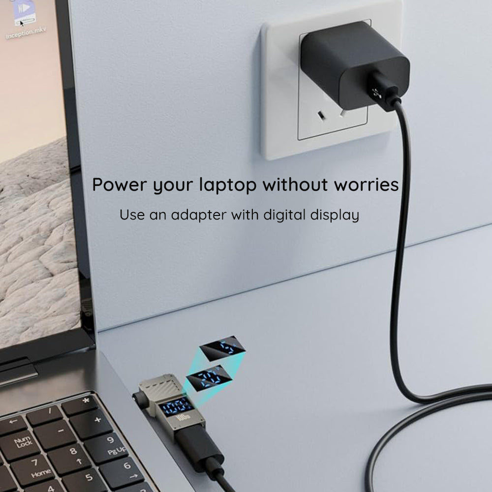 Techsuit LaptopPlugX A22 Charging Adapter, DC - USB-C, Gray