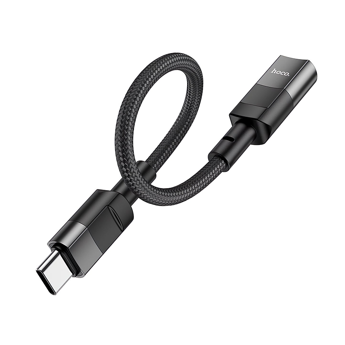 Data and Charging Adapter Lightning - USB-C HOCO U107, 0.1m, Black
