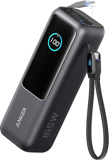 Anker External Battery, 25000mAh, 165W, QC + PD, 1 x USB-A - 3 x USB-C, Gray A1695H11