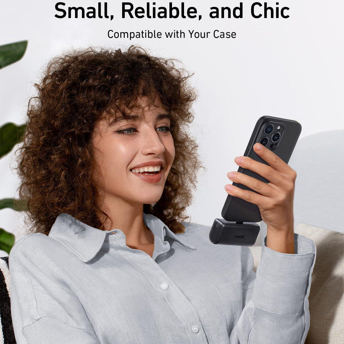 Anker Nano External Battery, 5000mAh, 22.5W, PD, 2 x USB-C, Black A1653H11