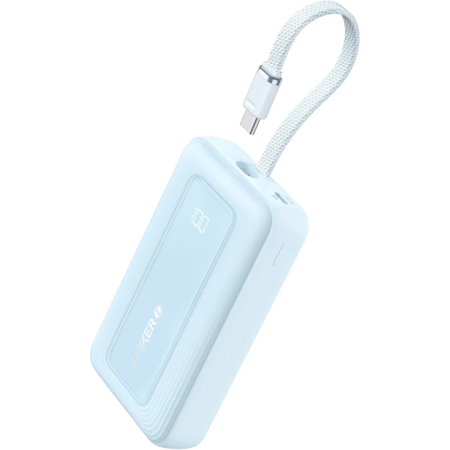 Anker Zolo External Battery, 10000mAh, 30W, QC + PD, 1 x USB-A - 2 x USB-C, Blue A1688031