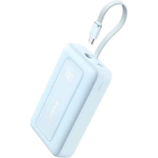 Anker Zolo External Battery, 20000mAh, 30W, QC + PD, 1 x USB-A - 2 x USB-C, Blue A1689031