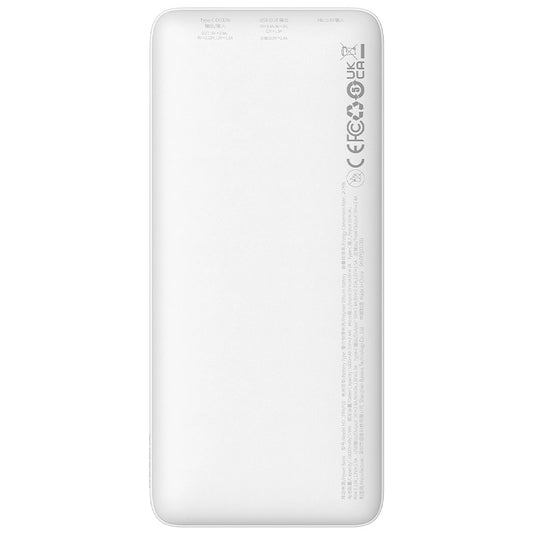 Baseus Airpow External Battery, 10000mAh, 20W, QC + PD, 1 x USB-A - 1 x USB-C, White