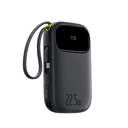 Baseus EnerFill FC31 External Battery, 10000mAh, 22.5W, QC + PD, 1 x Lightning - 1 x USB-A - 2 x USB-C, Black