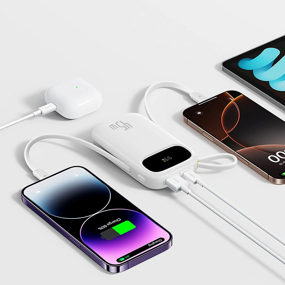 Baseus EnerFill FC31 Qpow 3 External Battery, 10000mAh, 45W, QC + PD, 1 x Lightning - 1 x USB-A - 2 x USB-C, Black E0028C00