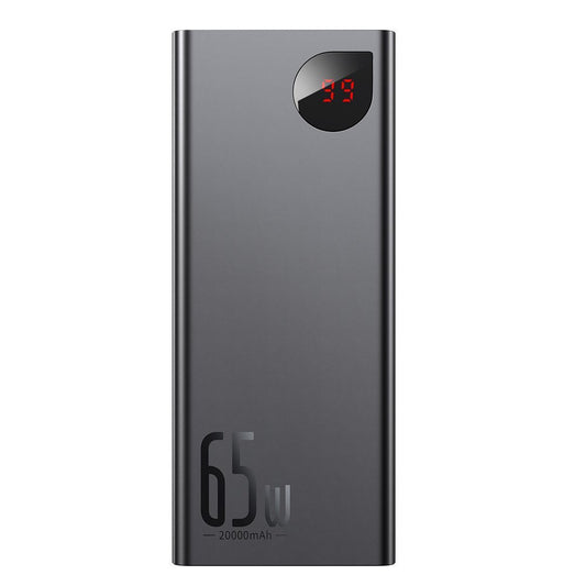Baseus Adaman External Battery, 20000mAh, 65W, QC + PD, 1 x USB-C - 2 x USB-C, Black PPIMDA-D01 PPIMDA-D01