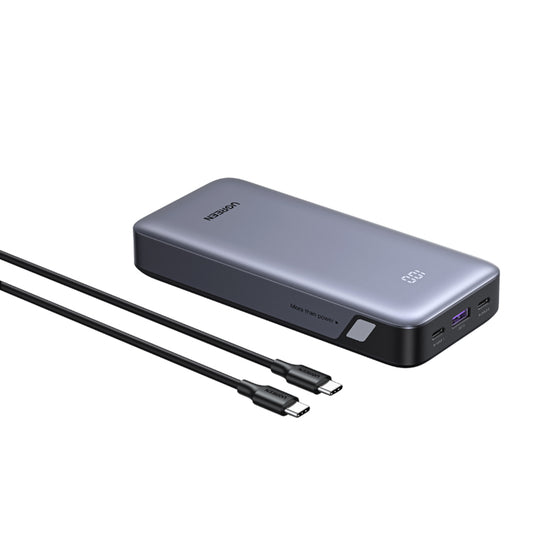UGREEN Nexode PB532 External Battery (55989B), 20000mAh, 30W, QC + PD, 1 x USB-A - 2 x USB-C, Gray