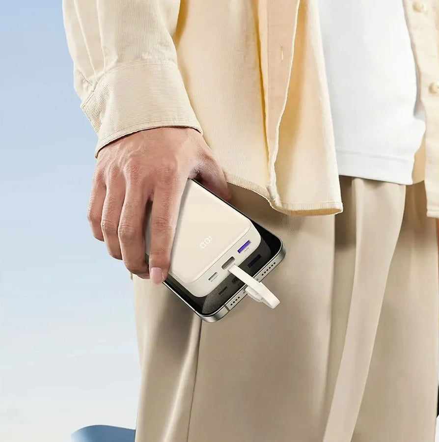 UGREEN PB521 External Battery, 20000mAh, 30W, QC + PD, 1 x USB-A - 2 x USB-C, White