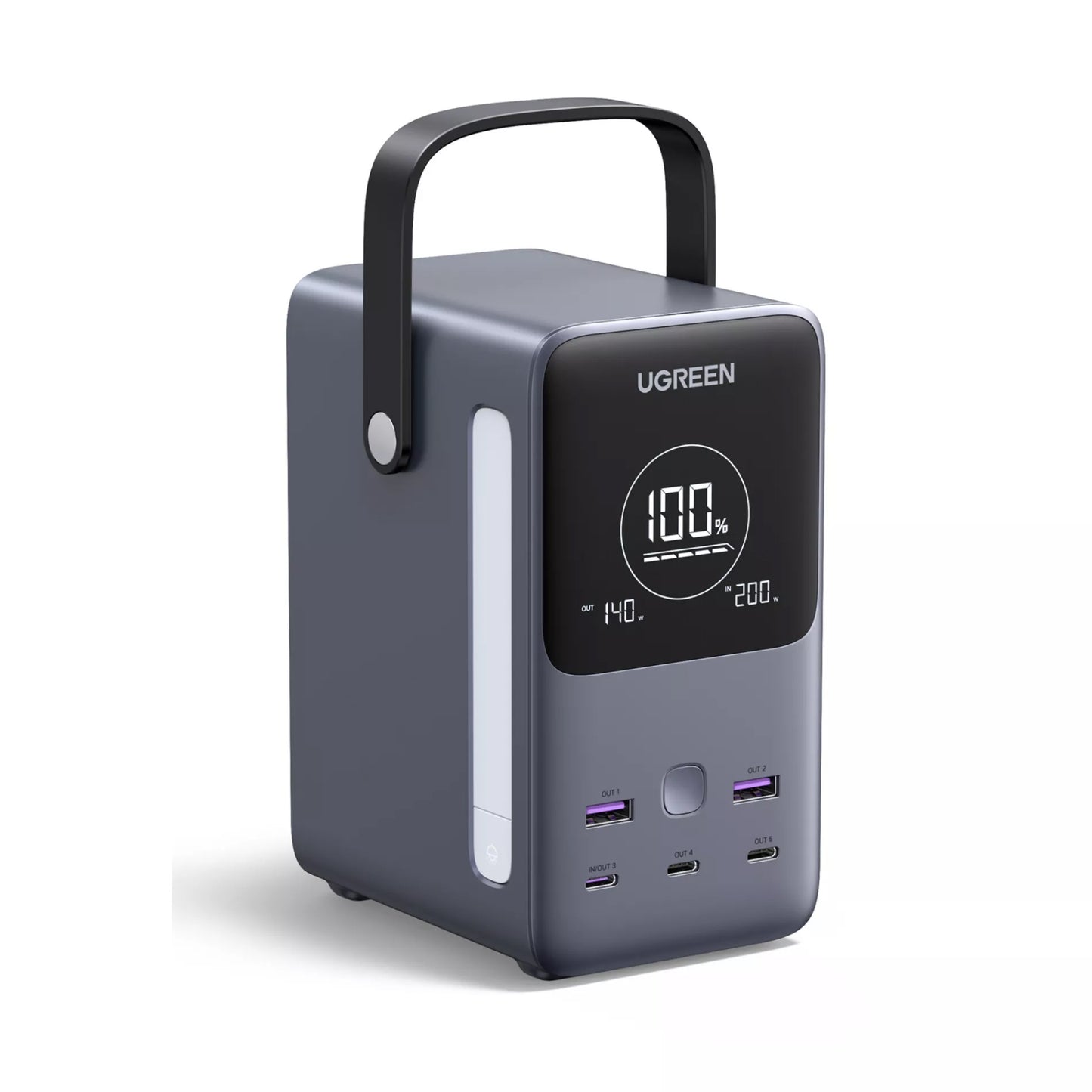 UGREEN PB770 External Battery, 48000mAh, 300W, QC + PD, 2 x USB-A - 3 x USB-C, Gray