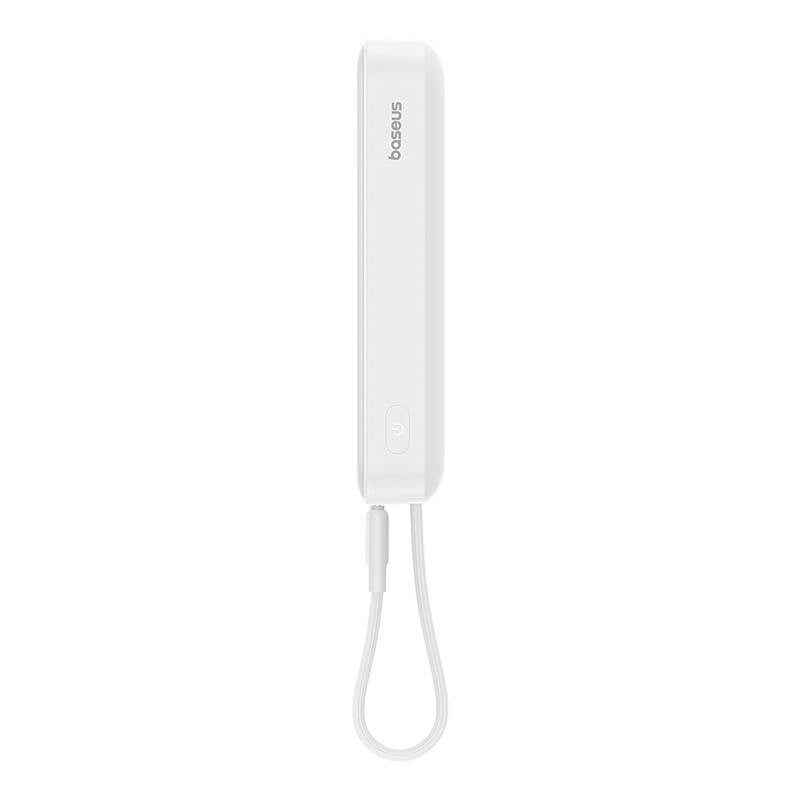 Baseus Magnetic Mini Wireless External Battery, 10000mAh, 20W, PD + FQI, 1 x Lightning - 1 x QI - 1 x USB-C, White P10022109223-00