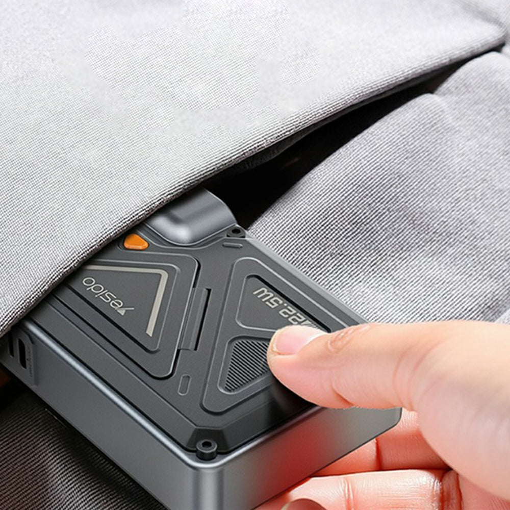 Yesido YP89 External Battery, 10000mAh, 22.5W, QC + PD + FQI, 1 x Lightning - 1 x QI - 1 x USB-A - 1 x USB-C, Gray