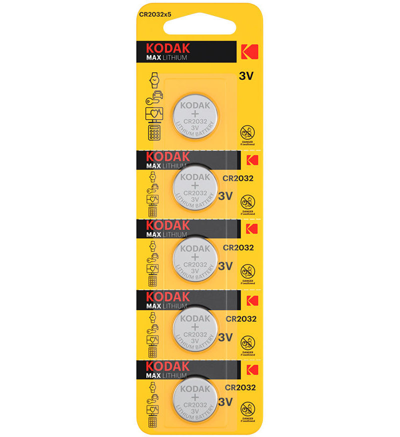 Kodak Max Battery, CR2032, Set of 5 pieces