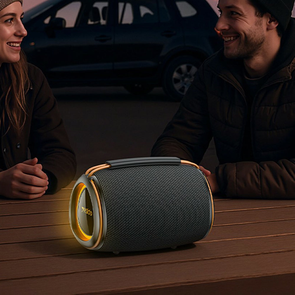Yesido YSW39 Portable Bluetooth Speaker, 20W, TWS, RGB, Black