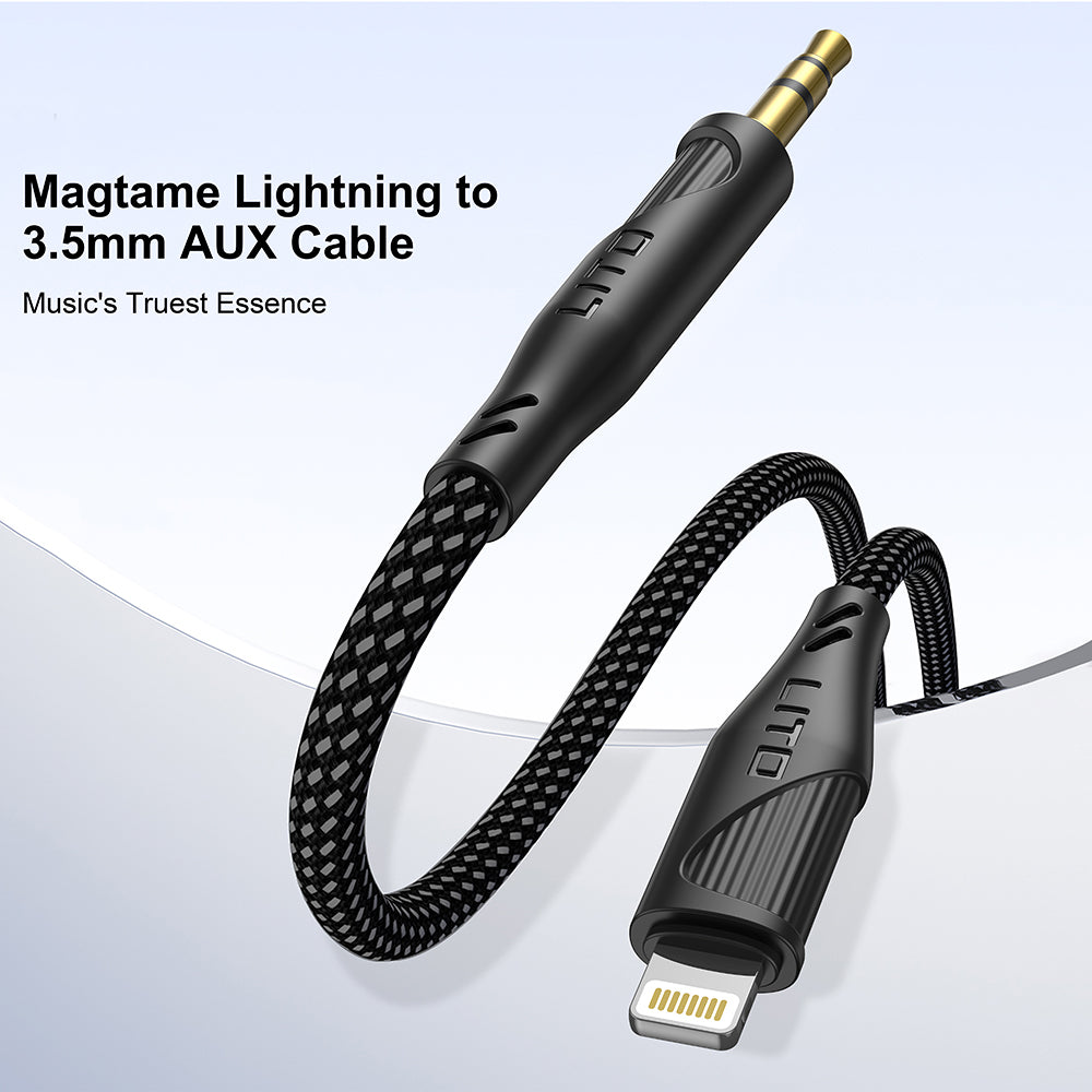 Lightning Audio Cable - 3.5mm Lito LA02, 1m, Black