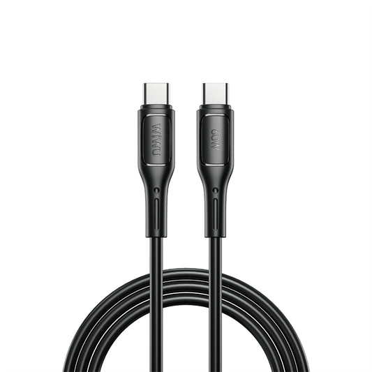USB-C - USB-C Data and Charging Cable WiWu Wi-C043E Starlink, 60W, 1m, Black