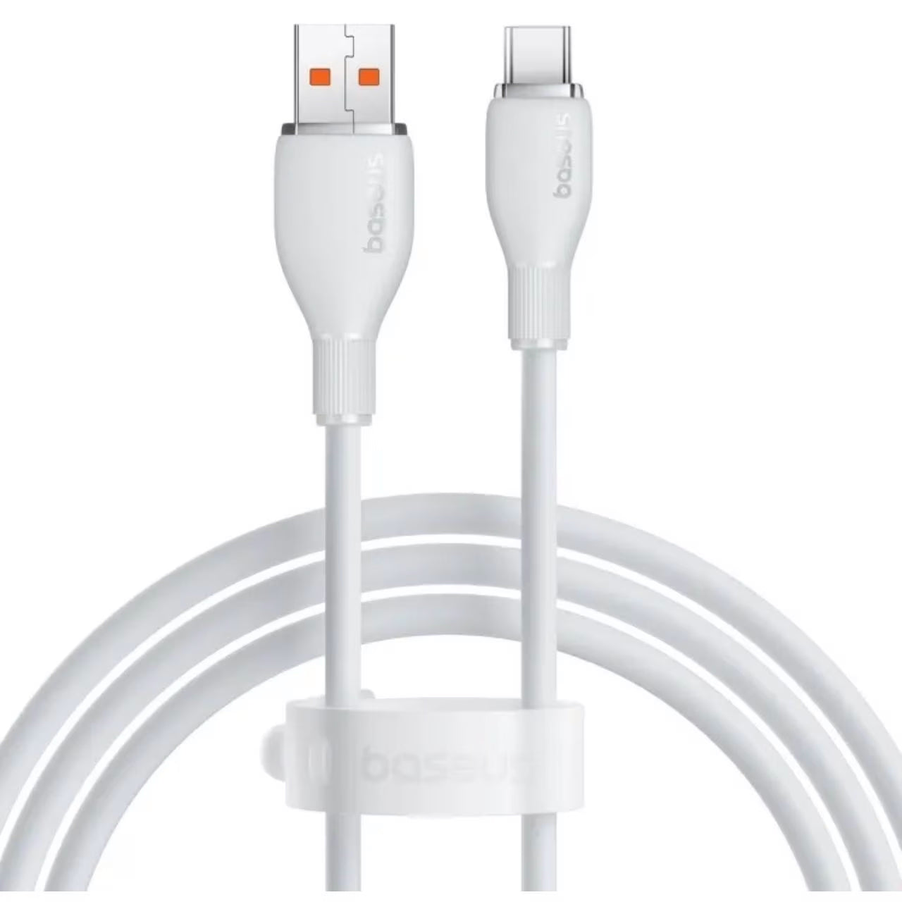 USB-A to USB-C Baseus Pudding Data and Charging Cable, 100W, 1.2m, White