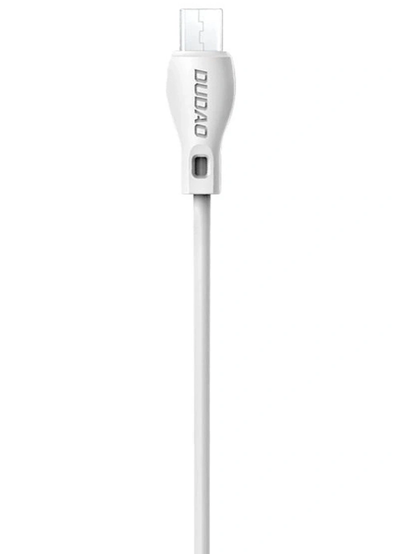 USB-A to microUSB Data and Charging Cable Dudao L4M, 18W, 1m, White