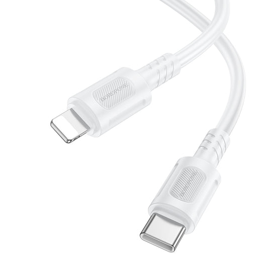 USB-C to Lightning Data and Charging Cable Borofone BX111 Feliz, 27W, 1m, White