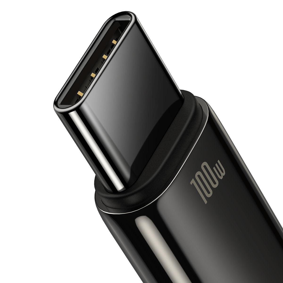 Data and Charging Cable USB-A - USB-C Baseus Tungsten Tungsten Gold, 100W, 2m, Black CAWJ00010101