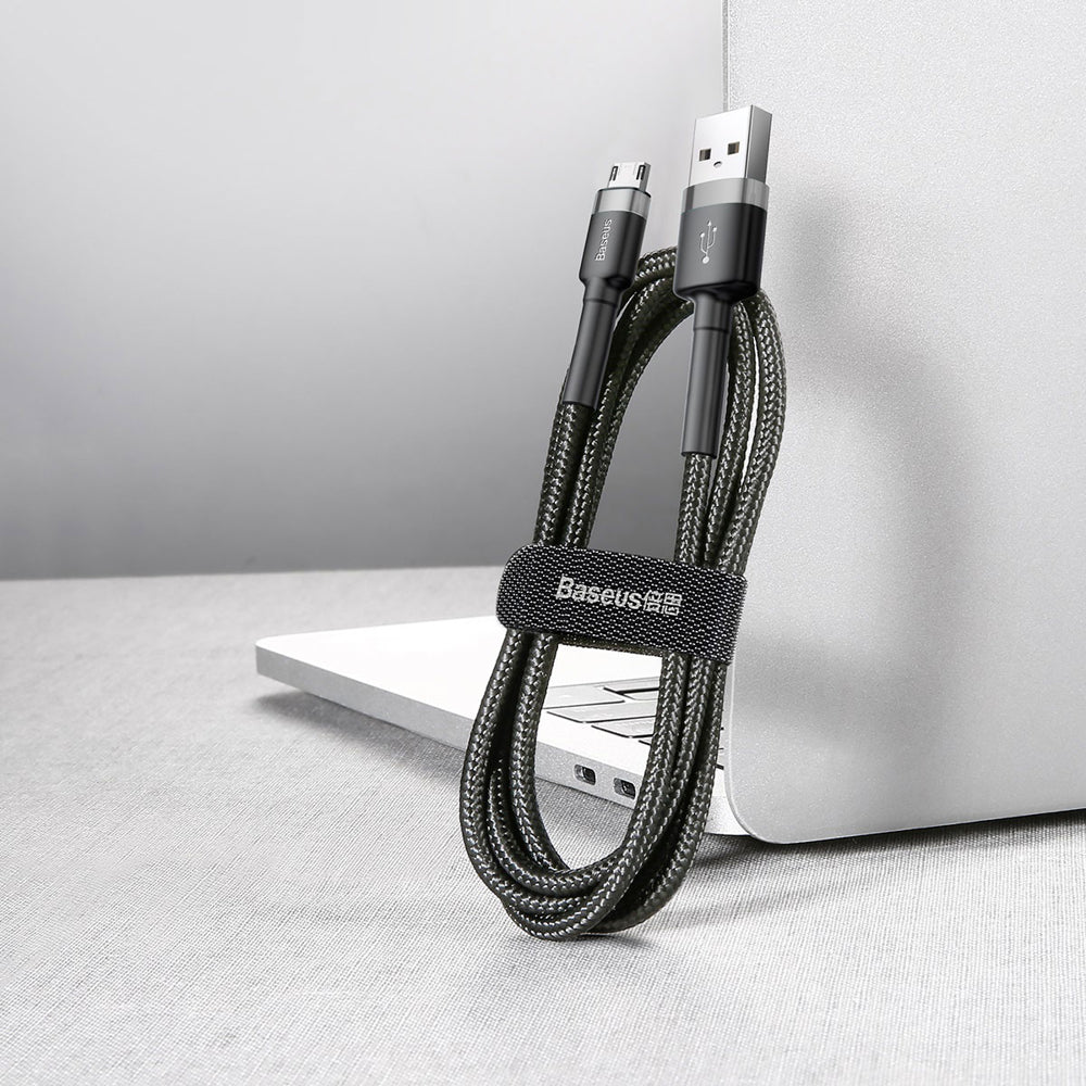 Data and Charging Cable USB-A - microUSB Baseus Cafule, 18W, 1m, Grey CAMKLF-BG1