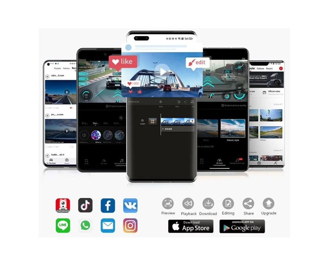 DDPAI mola N3 Pro Front and Rear Car Camera, 1600P, Wi-Fi
