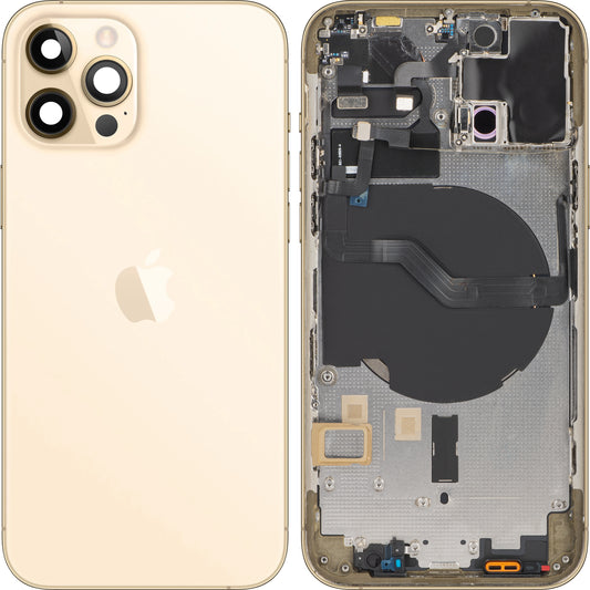 Apple iPhone 12 Pro Battery Cover, With Middle Case, Gold, Swap