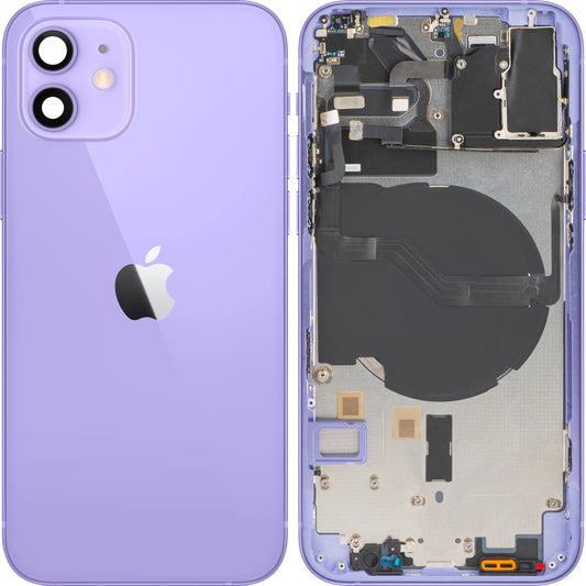 Apple iPhone 12 Battery Cover, With Case, Purple, Swap