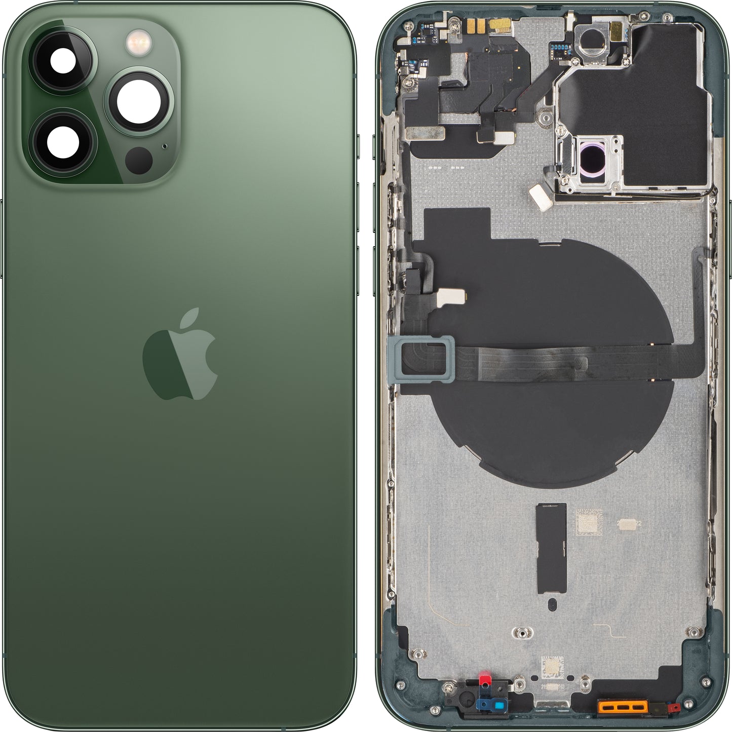 Apple iPhone 13 Pro Max Battery Cover, With Middle Frame, Green (Alpine Green), Swap