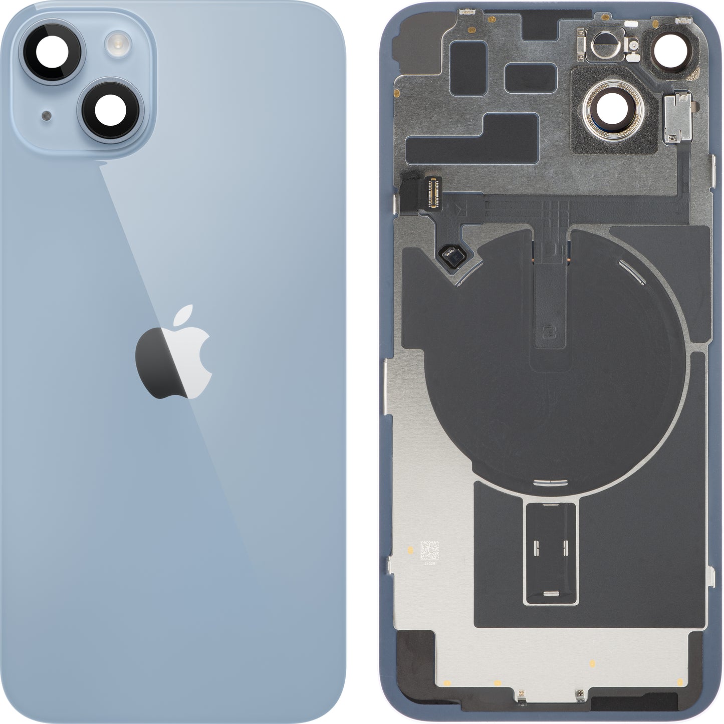 Apple iPhone 14 Plus Battery Cover, With Middle Frame, Full Parts, Blue, Swap