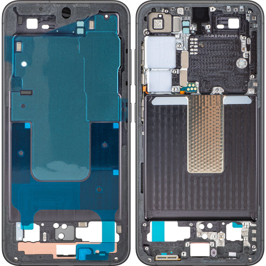 Middle Frame Samsung Galaxy S23 S911, Black (Phantom Black), Service Pack GH96-15624A
