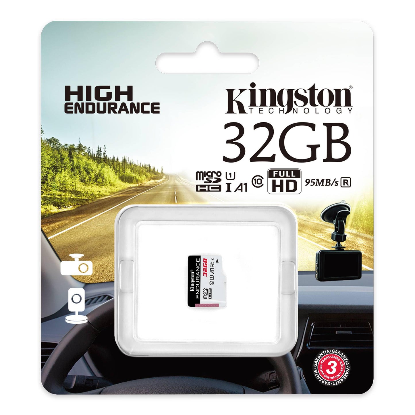Kingston High Endurance microSDHC Memory Card, 32Gb, Class 10 / UHS-1 U1 SDCE/32GB