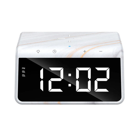 HAVIT W320 Digital Clock with QI Wireless Charging, White