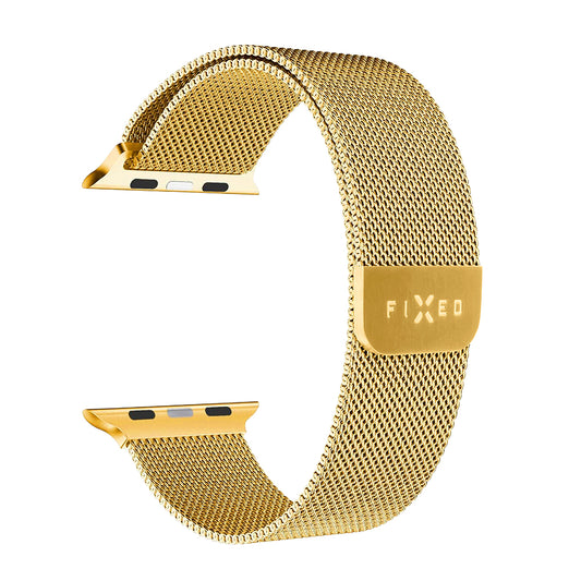 Fixed Mesh Strap for Apple Watch 42mm / 41mm / 40mm / 38mm Series, Gold