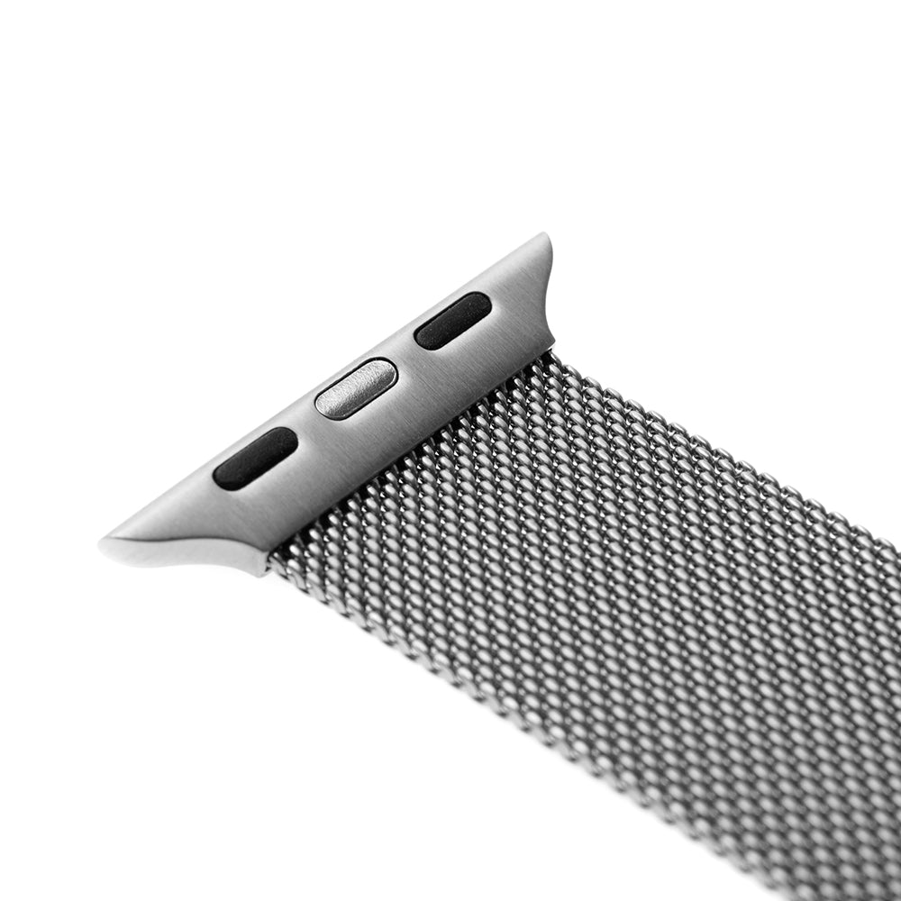 Fixed Mesh Strap for Apple Watch 49mm / 46mm / 45mm / 44mm / 42mm Series, Silver
