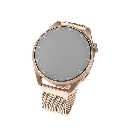 Fixed Mesh Strap for Huawei Watch / Garmin Watch Series, 18mm, Rose Gold