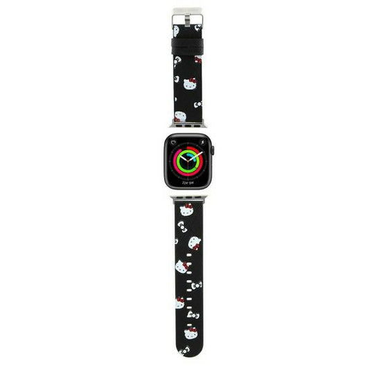 Hello Kitty Leather Kitty & Bows Strap for Apple Watch 42mm / 41mm / 40mm / 38mm Series, Black