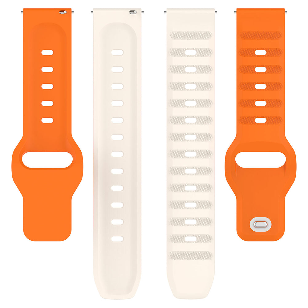 Techsuit W050 Strap for Samsung Galaxy Watch / Huawei Watch Series, Beige Orange