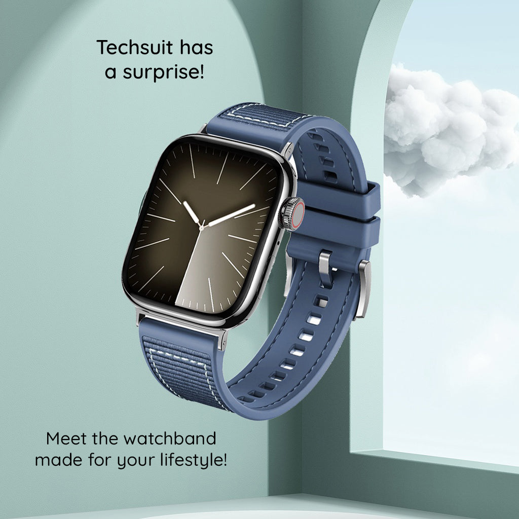 Techsuit W051 Strap for Apple Watch 42mm / 41mm / 40mm / 38mm Series, Gray