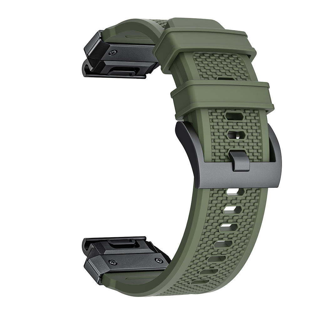 Techsuit W068 Strap for Garmin Watch Fenix Series, 26mm, Black Orange
