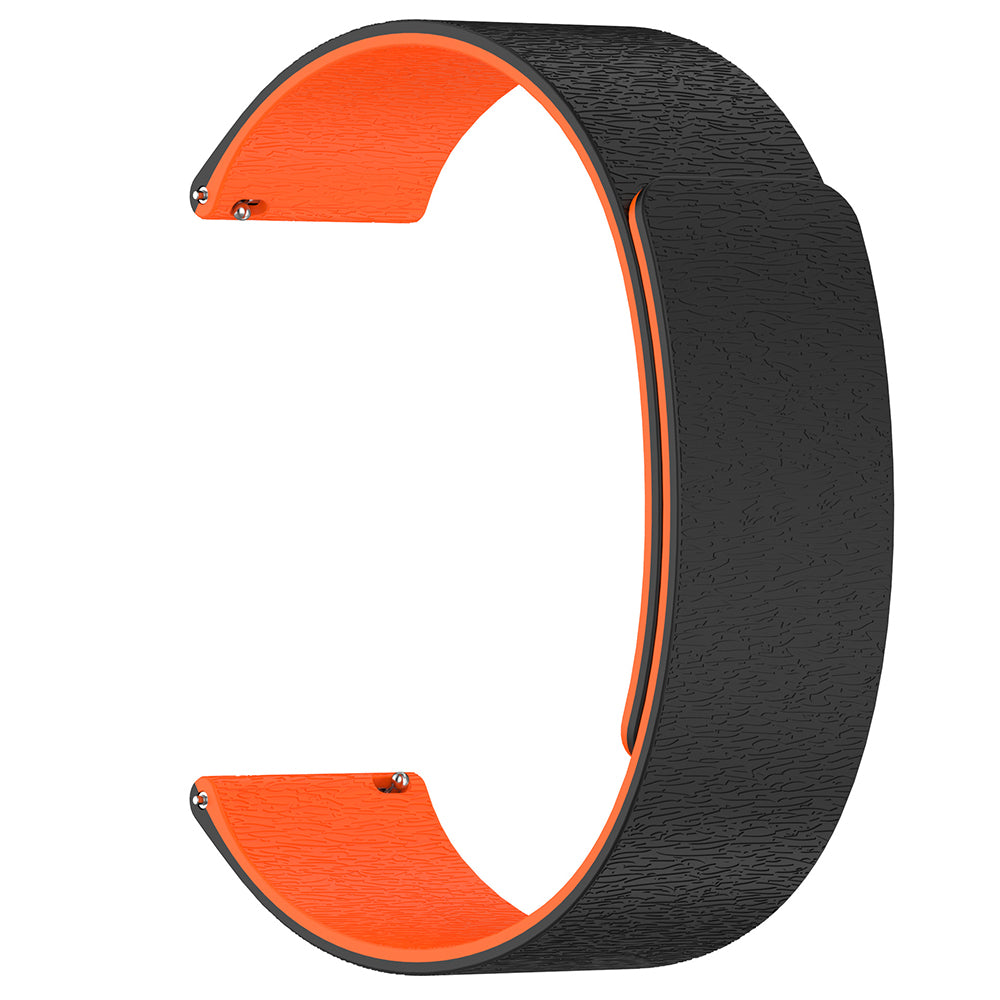 Techsuit W074 Strap for Huawei Watch / Garmin Watch Series, 18mm, Black Orange