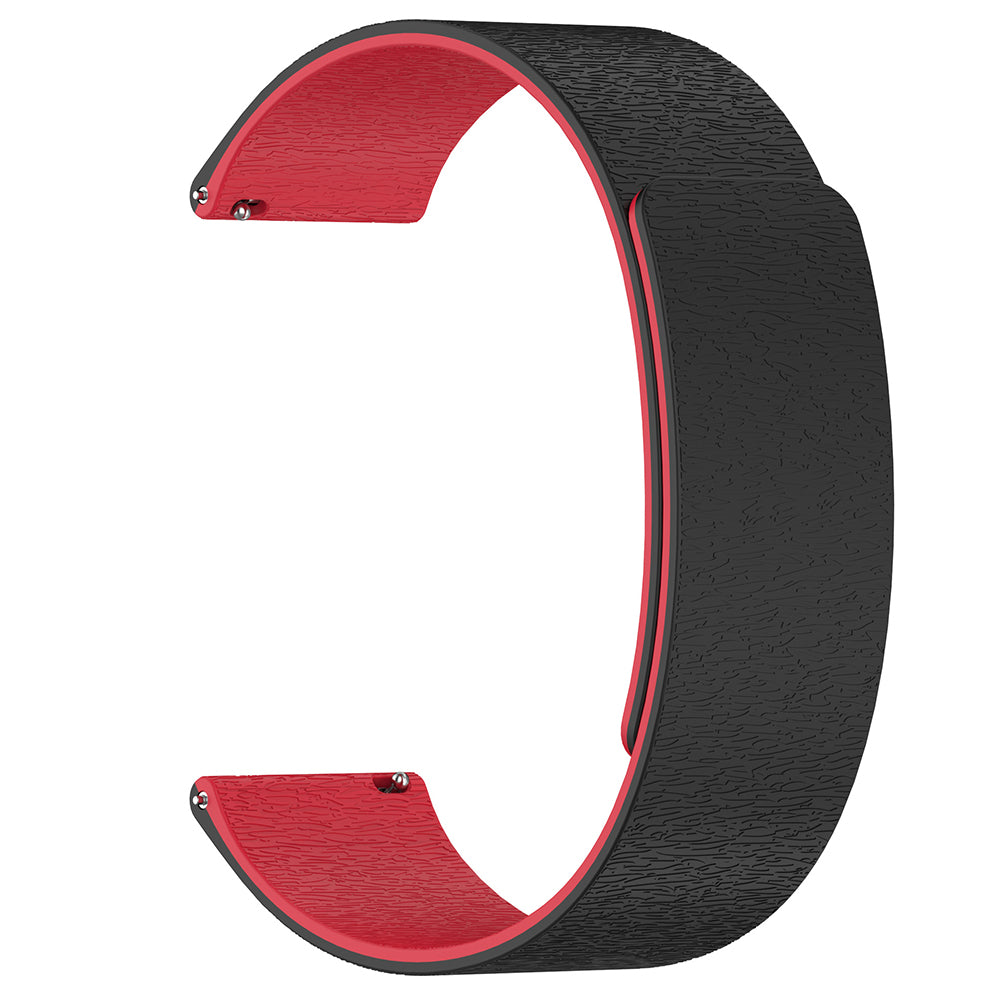 Techsuit W074 Strap for Huawei Watch / Garmin Watch Series, 18mm, Black Red