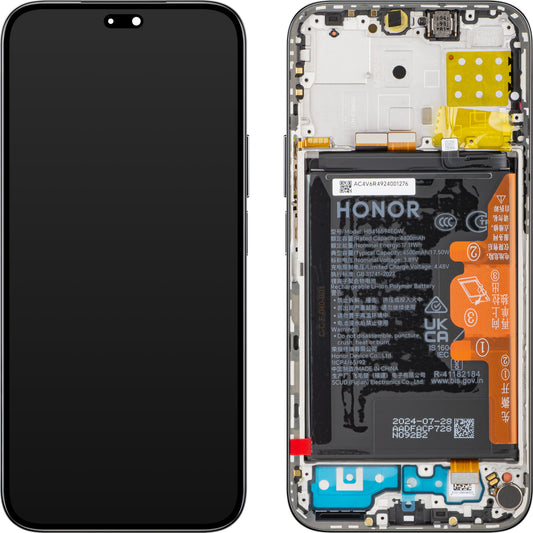 Touchscreen Display Honor 200 Lite, with Frame, Midnight Black, Service Pack 0235ALPR