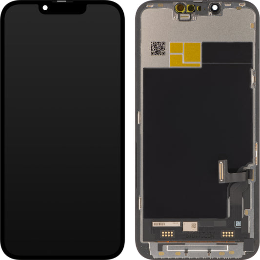 JK Touchscreen Display for Apple iPhone 13, with Frame, OLED IC Movable Version, Black