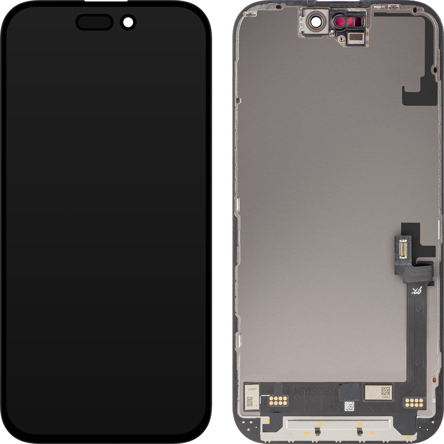 JK Touchscreen Display for Apple iPhone 16, with Frame, Movable In-Cell IC LCD Version, Black