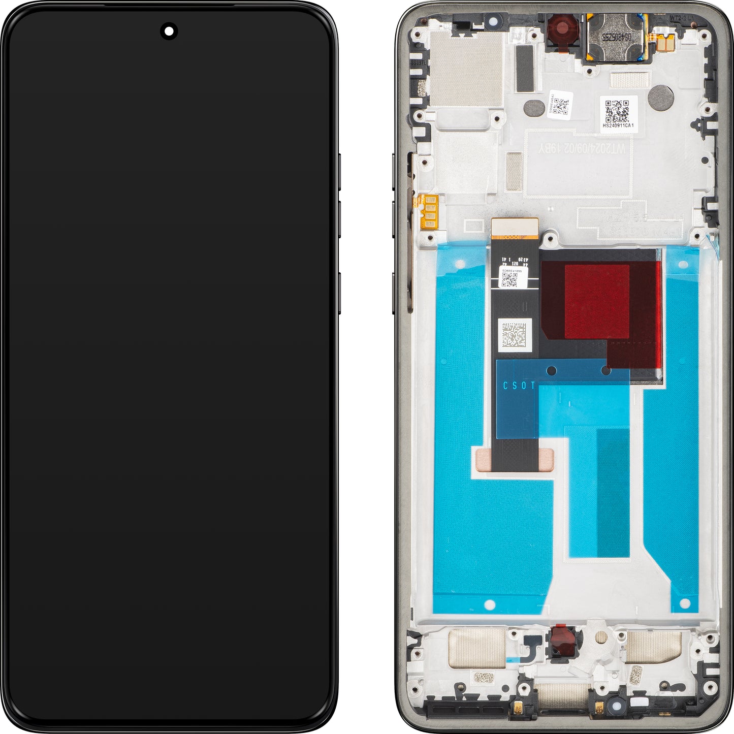 Motorola ThinkPhone 25 Display with Touchscreen, with Frame, Black (Carbon Black), Service Pack 5D68C28405