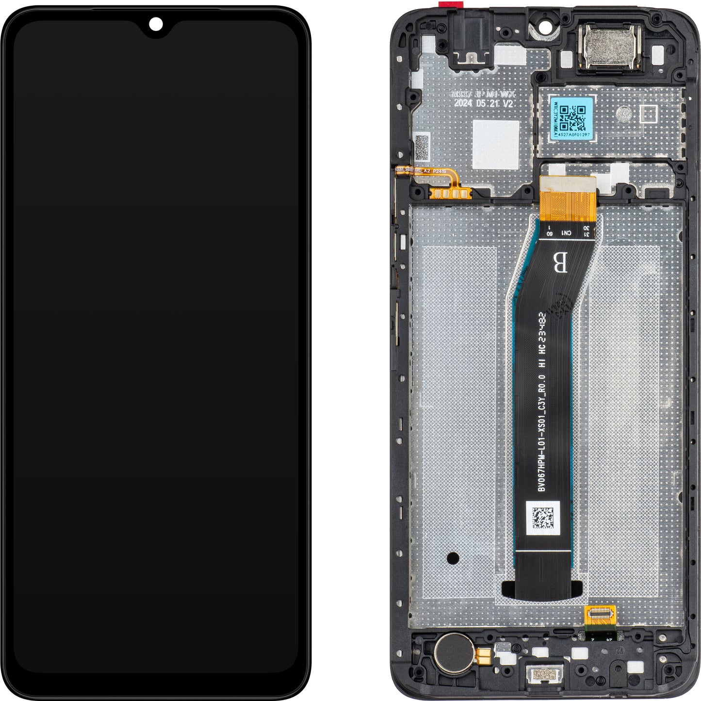 MP Touchscreen Display compatible with Xiaomi Redmi A3, with Frame, Black