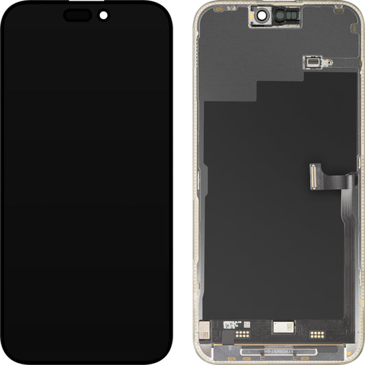 MP Touchscreen Display compatible with Apple iPhone 15 Pro Max, with Frame, Premium Soft OLED FHD 120Hz Diagnostic Version, Black